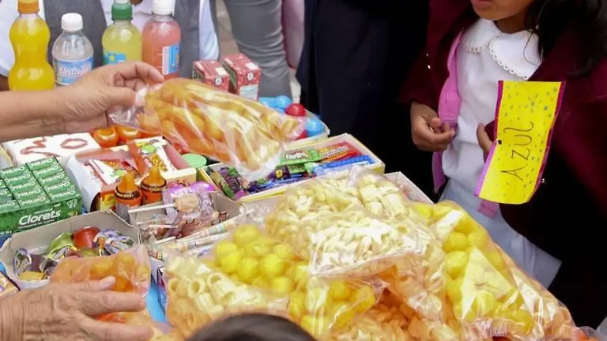 venta de comida chatarra en escuelas